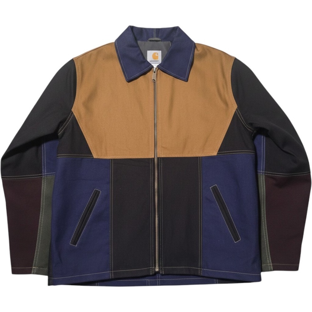 Carhartt Upcycled Patchwork Detroit Jacket EJ001 Mens Medium Multi Color Canvas